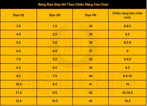 hello8862 com quy đổi bảng size giày nữ dễ dàng và nhanh chóng