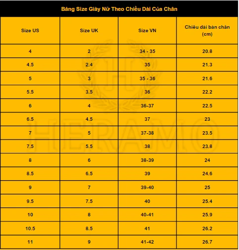 hello8862 com quy đổi bảng size giày nữ dễ dàng và nhanh chóng