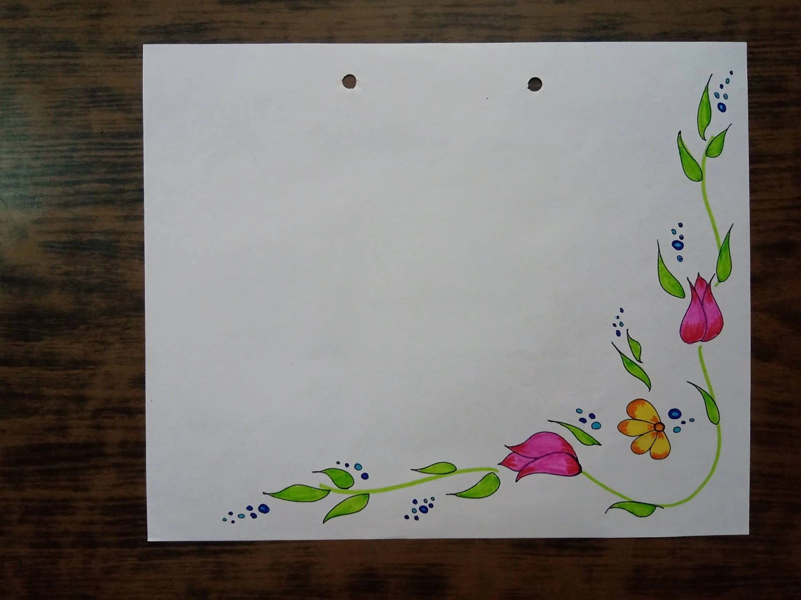 Những mẫu trang trí giấy A4 đẹp, cute