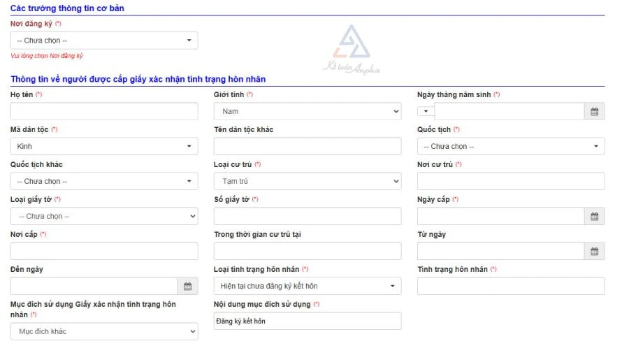 hello8862 com cách xin giấy xác nhận tình trạng hôn nhân Online