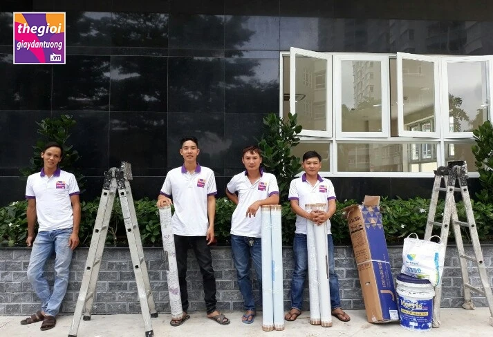 Quy trình thi công giấy dán tường 22helo88 nhất