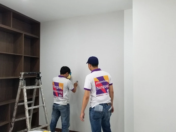 Quy trình thi công giấy dán tường 22helo88 nhất
