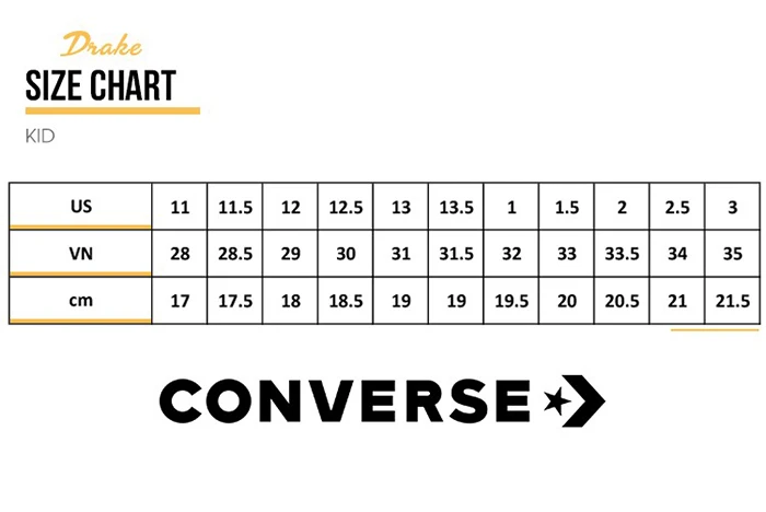 Mách nhỏ cách chọn size giày Converse cực chuẩn