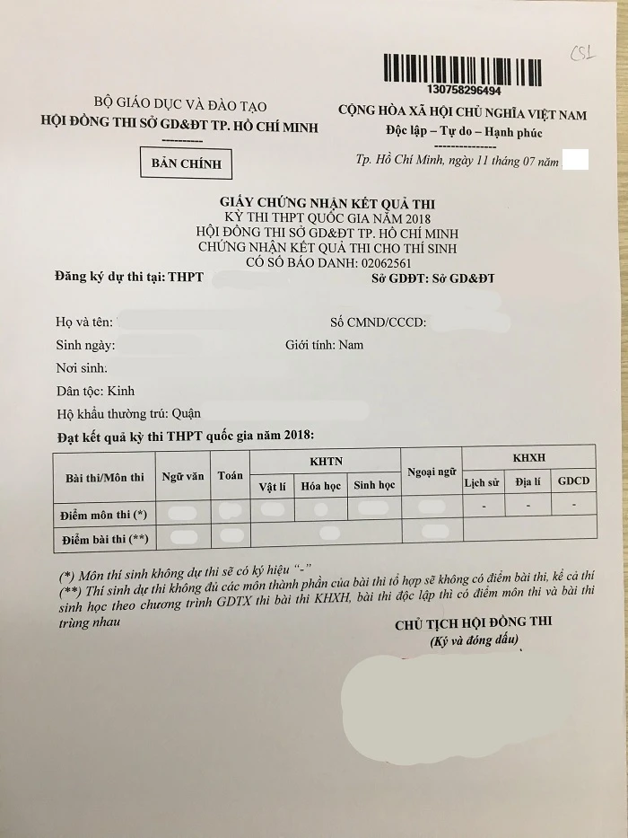 Thời gian, 88hello88 nhận Giấy chứng nhận kết quả thi, Giấy chứng nhận tốt nghiệp tạm thời, học bạ 2024