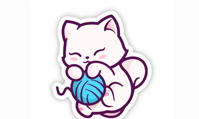 20 Mẫu sticker mèo cute dễ thương được helo88.vina 2024