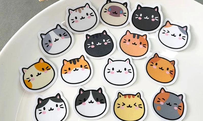 20 Mẫu sticker mèo cute dễ thương được helo88.vina 2024