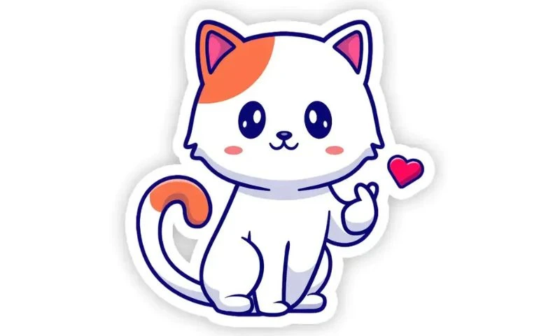 20 Mẫu sticker mèo cute dễ thương được helo88.vina 2024