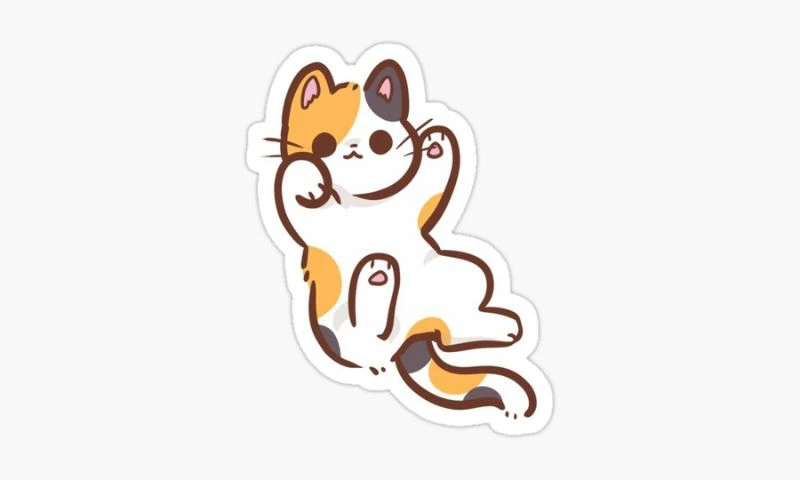 20 Mẫu sticker mèo cute dễ thương được helo88.vina 2024