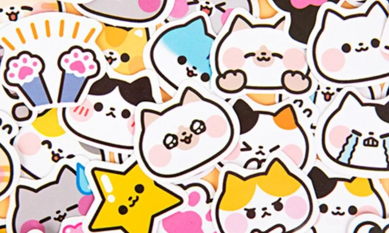 20 Mẫu sticker mèo cute dễ thương được helo88.vina 2024