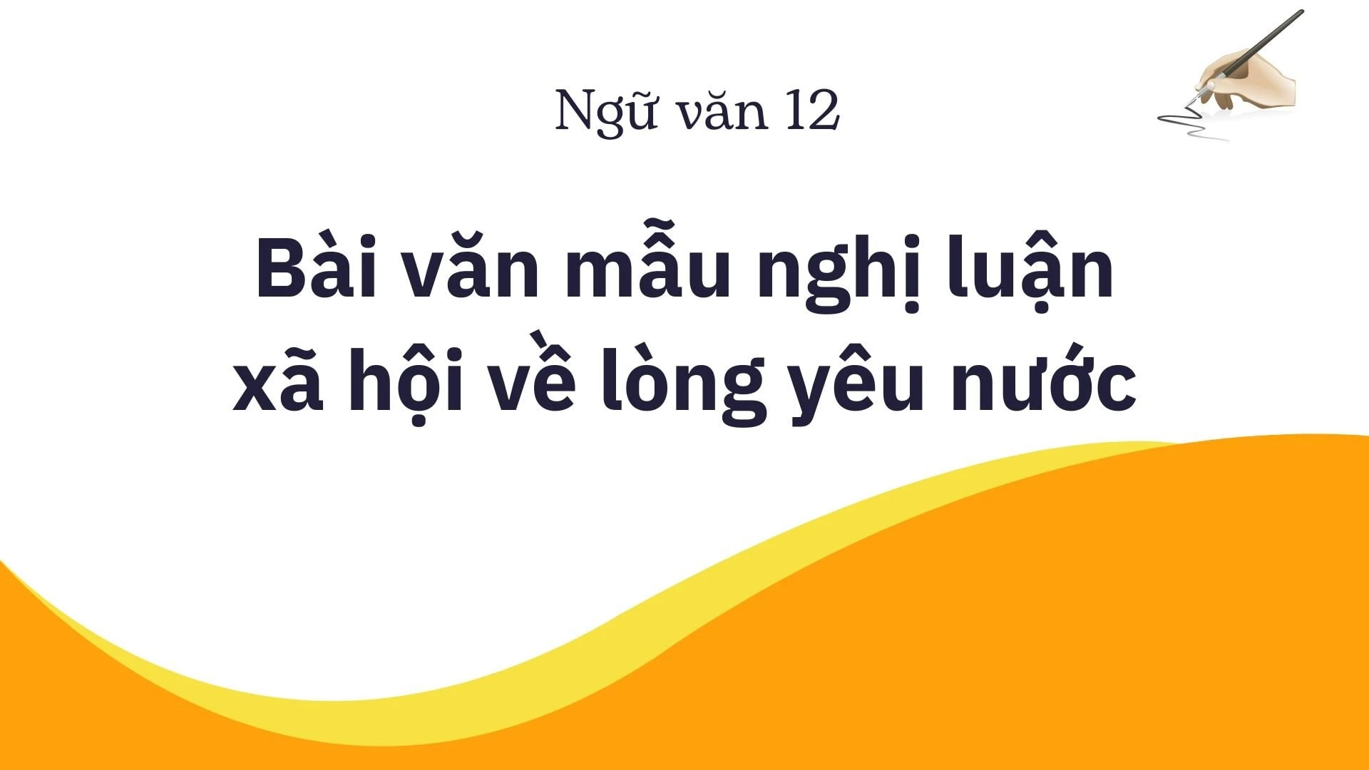 Nghị luận về lòng yêu nước trong tâm hồn người Việt